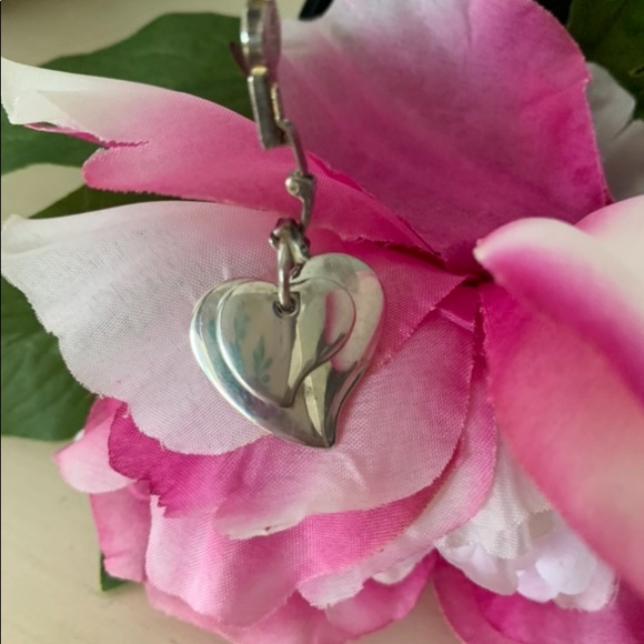 .925 Sterling Silver Double Heart ๐ Pendant - Picture 9 of 9